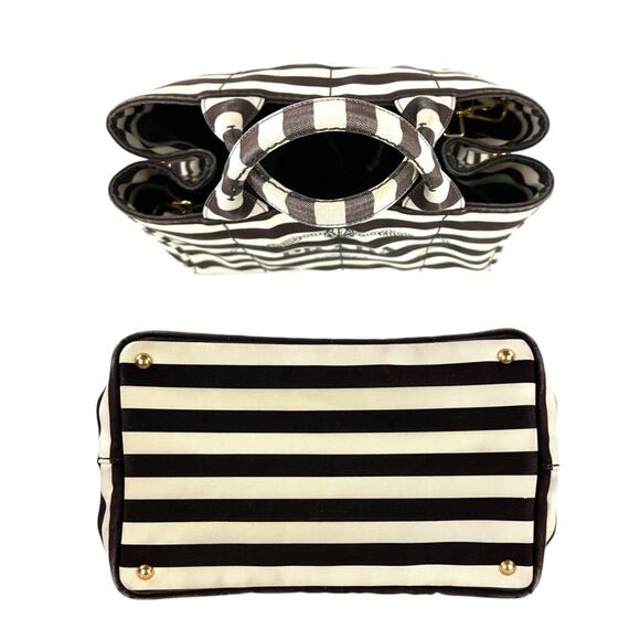 Prada Canapa Striped Two-Way Bag - Picture 5 of 9
